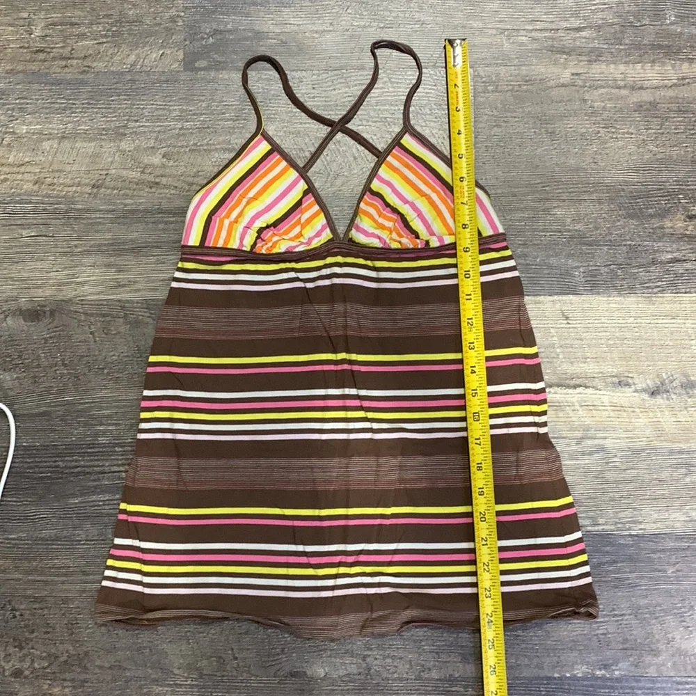 Billabong Tank - Size Large but Fits like a Small Brown / Yellow / Pink - Picture 6 of 6